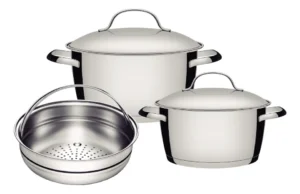 Jogo De Panelas Em Aço Inox Fundo Triplo 3 Peças Tramontina Allegra 65660260 É Bom VEJA AQUI Se Compensa Comprar