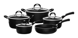Jogo de Panelas Tramontina Mônaco em Alumínio com Revestimento Interno e Externo em Starflon Premium Preto 05 Peças É Bom VEJA AQUI Se Compensa Comprar
