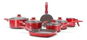 Conjunto De Panelas 7 Peças Smart Plus Vermelha Brinox Cor Vermelho É Bom VEJA AQUI Se Compensa Comprar