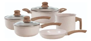 Jogo De Panelas Ceramico Triplo Indução Tuut Ecoglid 5 Peças Cor Baunilha É Bom VEJA AQUI Se Compensa Comprar
