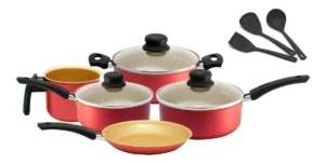 Conjunto De Panelas Antiaderente Cereja Arnix 8 Peças É Bom VEJA AQUI Se Compensa Comprar