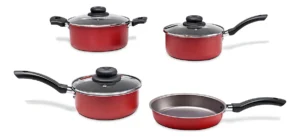 Jogo De Panelas Antiaderente Ruby Vermelho 4 Pçs Brinox É Bom VEJA AQUI Se Compensa Comprar