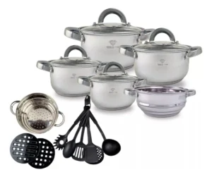 Jogo De Panelas Genebra 19 Peças Inox Promoção É Bom VEJA AQUI Se Compensa Comprar