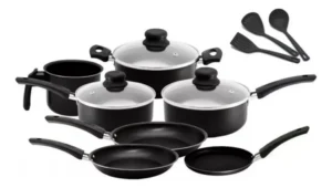 Conjunto De Panelas 10 Peças Antiaderente Preto É Bom VEJA AQUI Se Compensa Comprar