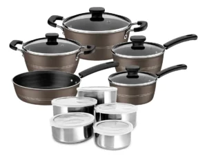 Jogo De Panelas Tramontina 5pçs Sicília E Tigelas Inox 5 Pçs Cor Avelã É Bom VEJA AQUI Se Compensa Comprar
