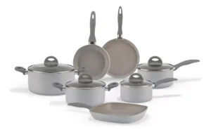 Jogo De Panelas 7 Peças Ceramic Life Marble Blend Brinox Cor Cinza É Bom VEJA AQUI Se Compensa Comprar